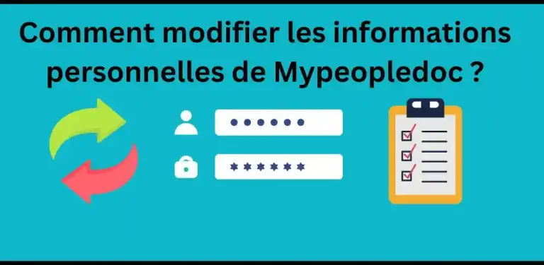 Comment modifier les informations personnelles de Mypeopledoc ?